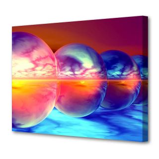 Sunset Spheres by Scott J. Menaul Graphic Art on Wrapped Canvas by