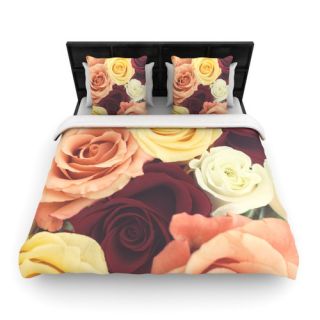 Vintage Roses by Libertad Leal Light Duvet Cover by KESS InHouse
