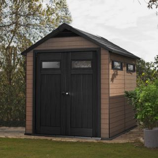 Keter Fusion 7.5 Ft. W x 9.4 Ft. D Wood and Plastic Storage Shed