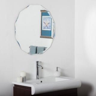 Décor Wonderland Frameless Diamond Wall Mirror   28 in. diam.   Mirrors