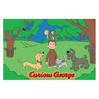 Fun Rugs Curious George CG 05 George and Friends Area Rug   Multicolor   Kids Rugs