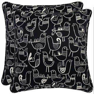 Better Living Black Bird 18 inch Feather Down Accent Pillow (Set of 2