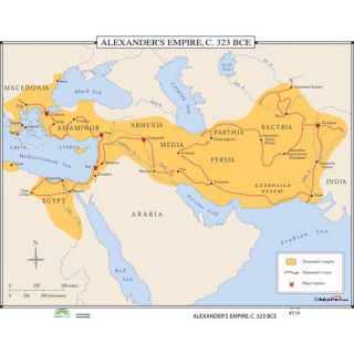 World History Wall Maps   Alexanders Empire