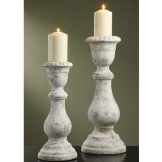 Crestview Collection Newport 2 Piece Ceramic Candlestick Set