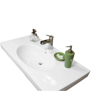 Bellaterra Home 39W x 18.9D in. Ceramic Integral Sink Vanity Top   Vanity Tops