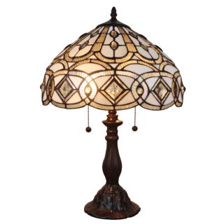 Amora Lighting Tiffany Style 21 inch Geometric Table Lamp  