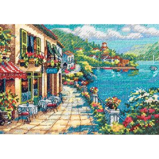 Gold Collection Petite Overlook Cafe Counted Cross Stitch Kt 7X5