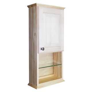 Ashley Series 30x2.5 inch Unfinished On the Wall Cabinet with Glass