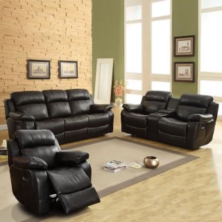 ABBYSON LIVING Belize 3 piece Top Grain Leather Sofa Set