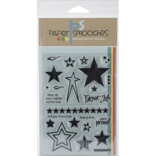 Paper Smooches 4inX6in Clear Stamps Seeing Stars   Shopping