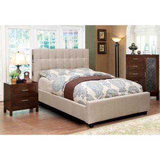 Furniture of America Divonne Modern 2 Piece Crocodile Silver Bed and