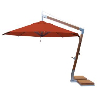 Bambrella Sidewind 11.5 ft. Round Bamboo Cantilever Umbrella   Patio Umbrellas