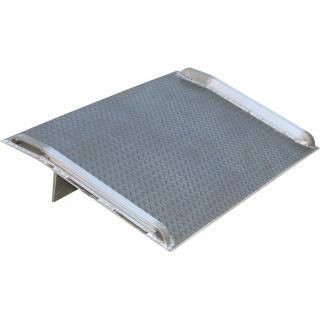 Vestil Aluminum Truck Dockboard with Aluminum Curbs  Dockboards   Dockplates