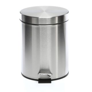 Honey Can Do 1.32 Gal. Round Stainless Steel Step Trash Can