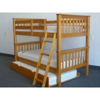 Twin Over Twin Bunk Bed with Twin Trundle by Bedz King