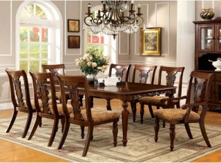 Furniture of America Bertrand 9 Piece Formal Dining Set   Kitchen & Dining Table Sets