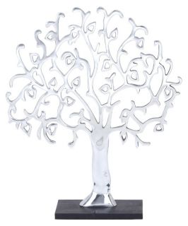 Woodland Imports Whimsical Metal Tree Sculpture   24H in.   Sculptures & Figurines