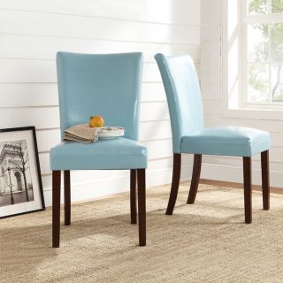 TRIBECCA HOME Estonia Sky Blue Upholstered Dining Chairs (Set of 2)