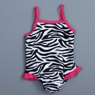 Osh Kosh Infant Girls Zebra Printed Swimsuit FINAL SALE  
