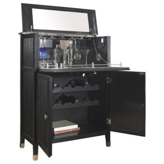 Arianna Black stain Home Bar Wine Cabinet/ Corner Server