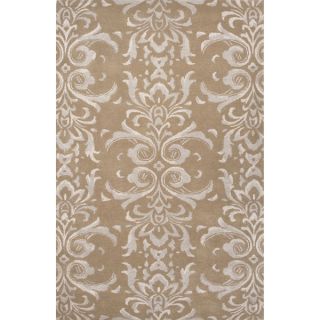 Hand Tufted Floral Pattern BrownGrey (5x8 ) Area Rug