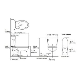 Kohler Cimarron Comfort Height Two Piece Elongated 1.6 GPF Toilet with