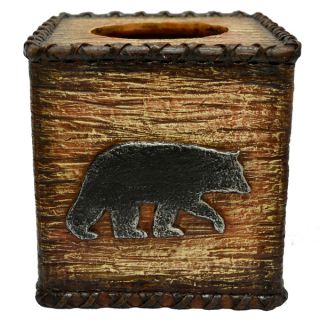 HiEnd Accents Rustic Bear Tissue Box   17107427  