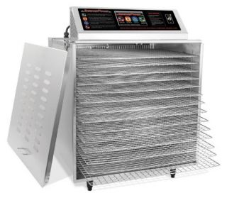 TSM 32629 14 Tray Digital Touch Screen Insulated Food Dehydrator with Stainless Steel Shelves   Food Dehydrators