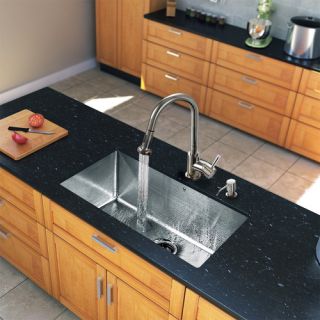 30 x 19 Single Bowl Kitchen Sink with Pull Out Sprayer Faucet by