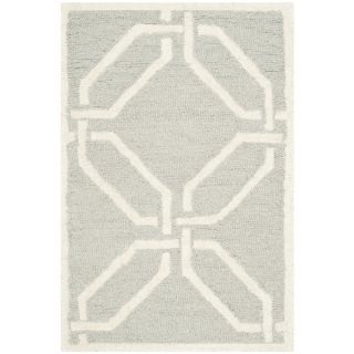 Safavieh Handmade Moroccan Cambridge Light Grey/ Ivory Wool Rug (2 x