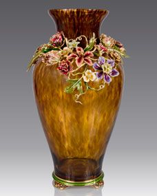 Jay Strongwater Dutch Floral Vase