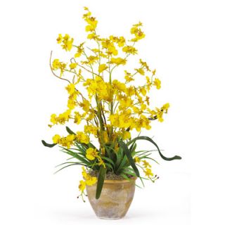 Nearly Natural Dancing Lady Silk Orchid Flowers in Yellow
