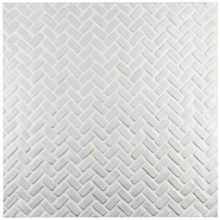 EliteTile Greenwich 0.875 x 2.875 Herringbone Ceramic Mosaic Tile in