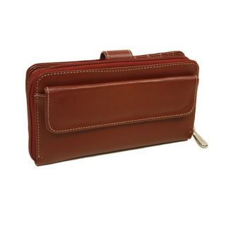 Piel Leather Ladies Multi Compartment Wallet   Red   Business Accessories