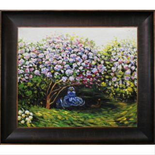 Resting Under the Lilacs by Monet Framed Original Painting by Tori
