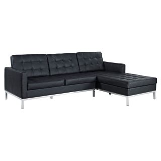 Modway Loft Leather Right Arm Sectional Sofa   Sectional Sofas