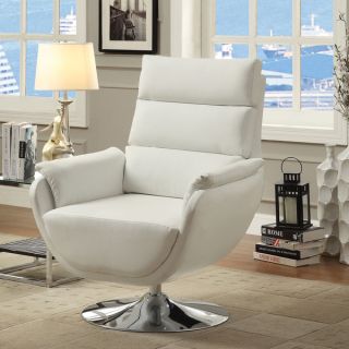 Furniture of America Elina Contemporary Leatherette Swivel Chair