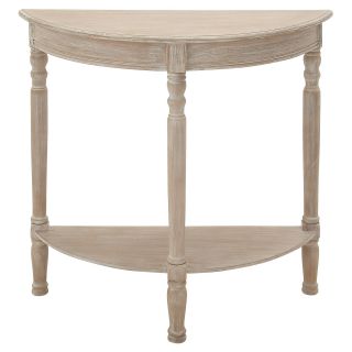 Benzara Classy Styled Wood 1/2 Round Console Table   Console Tables