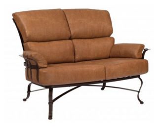 Woodard Atlas Wrought Iron Love Seat   Outdoor Sofas & Loveseats