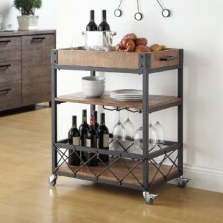 Eastfield Kitchen Cart with Wooden Top by Kingstown Home