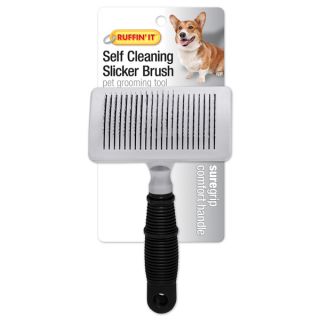 Soft Grip Dog Self Cleaning Slicker Brush Medium