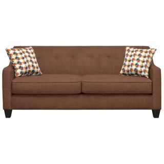 Art Van Axis Mink Brown Sofa with Poplar Sedona Accent Pillows