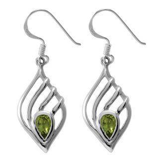Sterling Silver Classic Celtic Knot Design Natural Marquise Peridot