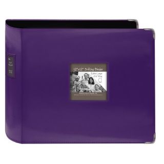 Pioneer Jumbo 3 ring Bright Purple Leatherette Frame Scrapbook Binder