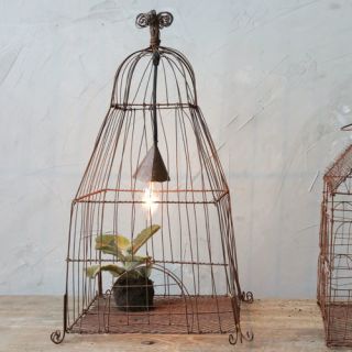 Creative Co Op Secret Garden Iron Wire Birdcage 1 Light Pendent
