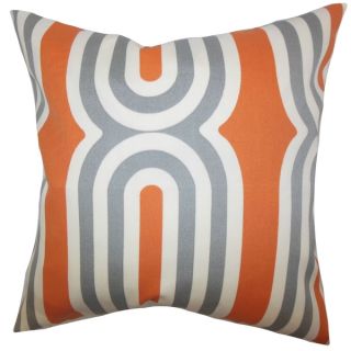 Persis Geometric Feather and Down Filled Throw Pillow Aquamarine