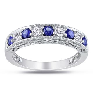 by Miadora Sterling Silver Round cut Multi gemstone Ring  