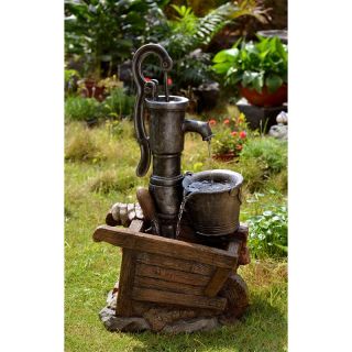 Jeco Water Pump and Pot Indoor / Outdoor Water Fountain with LED Light   Fountains