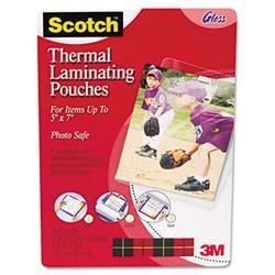 3M Photo size thermal laminating pouches, 5 mil,