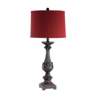 Safavieh Indoor Weston Red Silk 1 light Table Lamps (Set of 2)